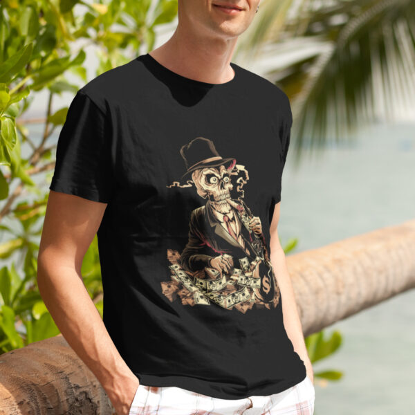 Money After Death Skull Graphic T-shirt - Image 2