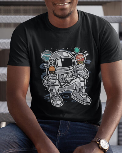 Astronaut Ice Cream Space Food Graphic T-shirt