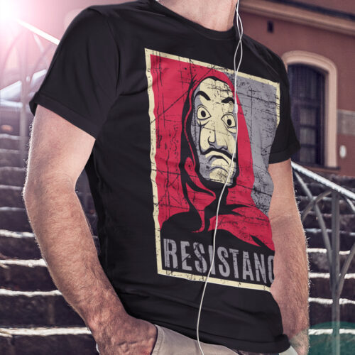 Money Heist Dali Mask Resistance Vintage T-shirt