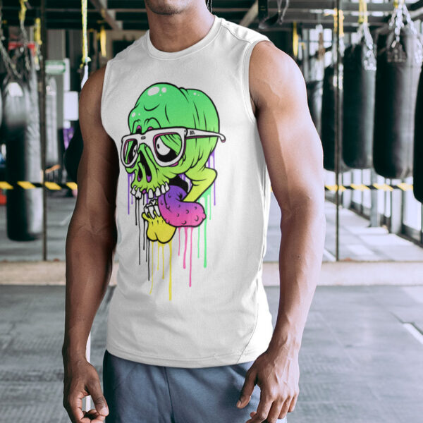 Color Skull Graffiti Tank top