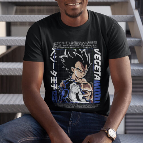 Vetega1 Anime Graphic T-shirt