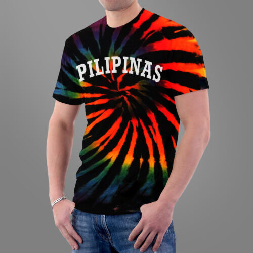 Pilipinas Sun and Stars Philippines Tie Dye Graphic T-shirt