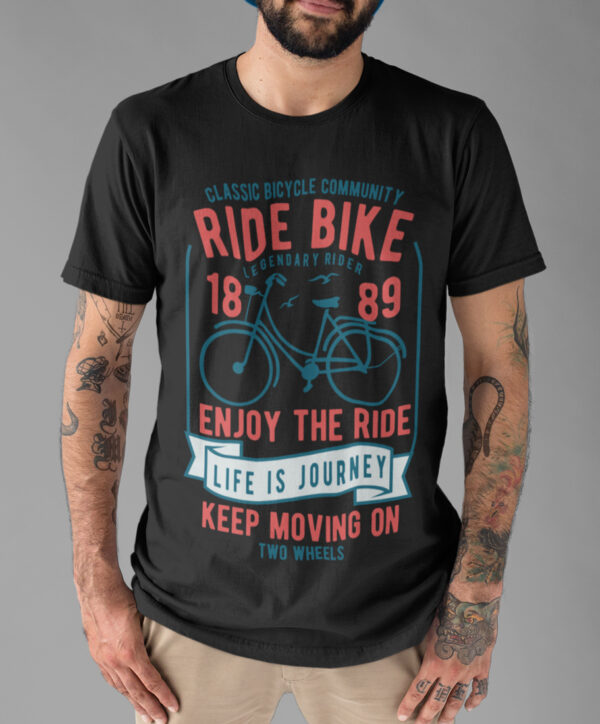 Ride Bike Bicycle Graphic T-shirt - Image 5