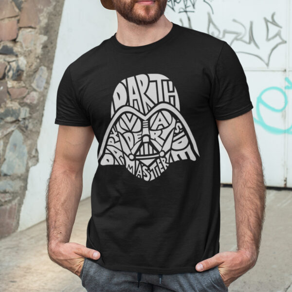 Darth Vader Typography Graphic T-shirt - Image 2