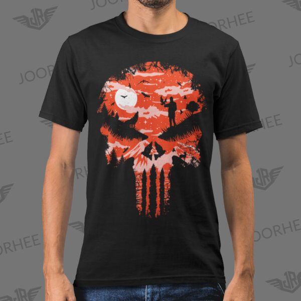 STAND and BLEED Skull Grunge Design T-shirt