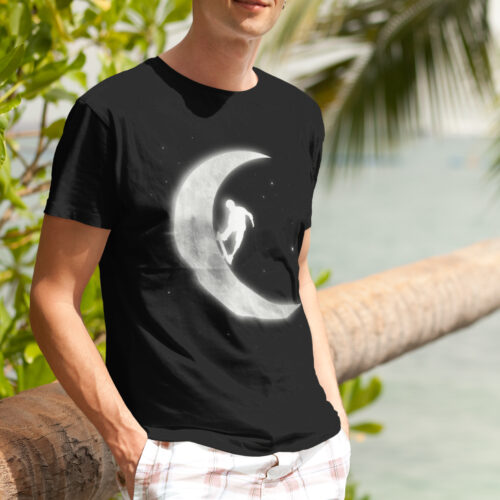 Skate Moon Skater Space Graphic T-shirt