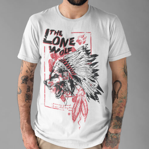 The lone wolf Animal Native Vintage T-shirt