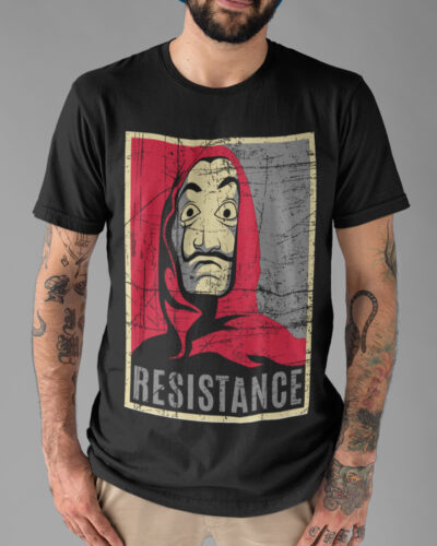 Money Heist Dali Mask Resistance Vintage T-shirt