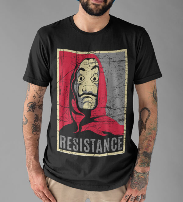 Money Heist Dali Mask Resistance Vintage T-shirt