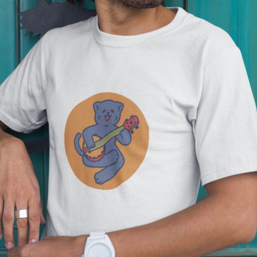 Banjo Cat Graphic T-shirt