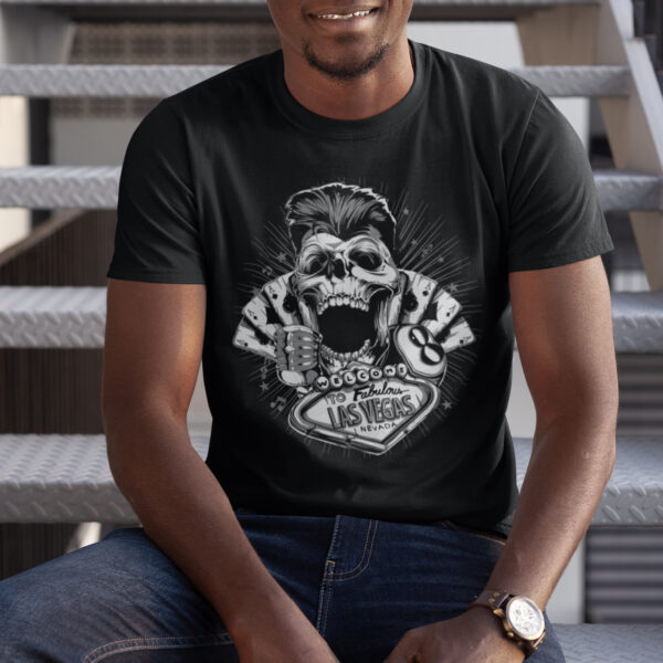 Las Vegas Skull Graphic T-shirt