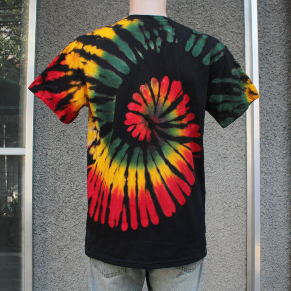 Multi Color Spiral Reverse Tie Dye T-shirt - Image 3
