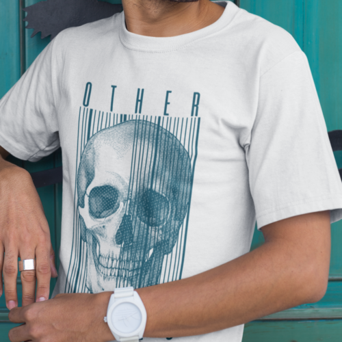 Other Faces Skull Barcode Graphic T-shirt