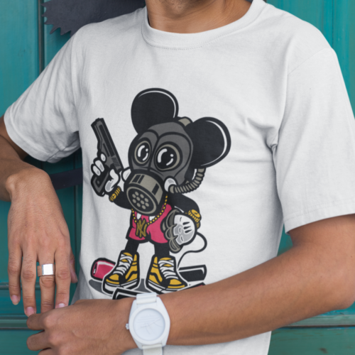 Gangsta Mouse Funny Graphic T-shirt