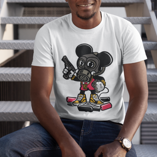 Gangsta Mouse Funny Graphic T-shirt