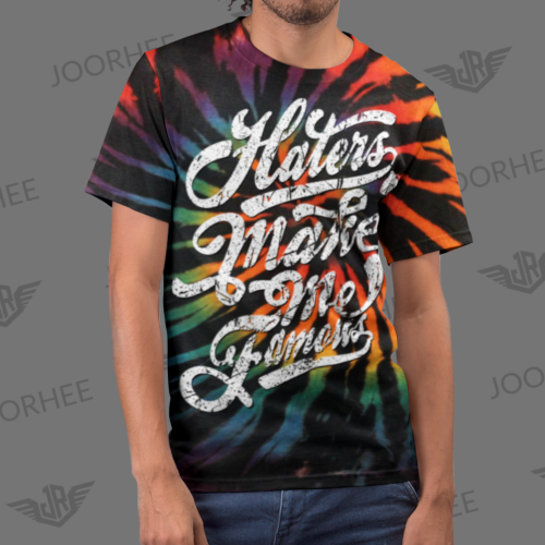 Tie dye spiral rainbow Haters Make Me Famous T-shirt