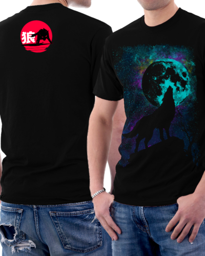 Wolf Howl At The Moon Animal T-shirt