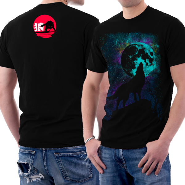 Wolf Howl At The Moon Animal T-shirt