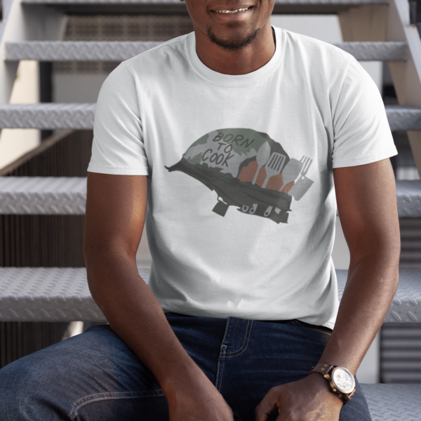 Born To Cook Funny Graphic T-shirt - Image 3