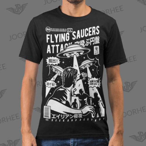 UFO Attack Space Alien Invasion T-shirt