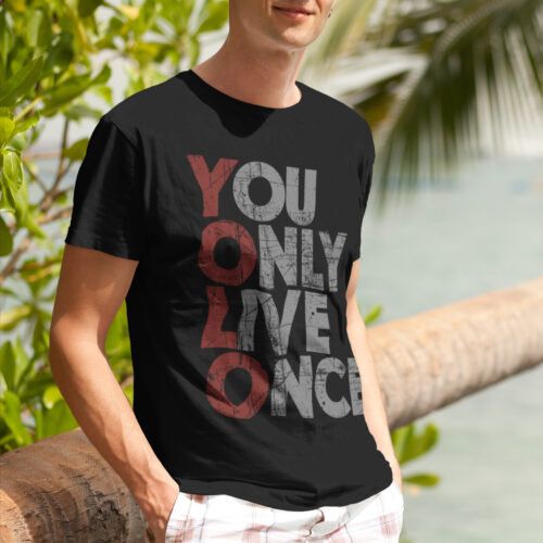 Yolo Vintage Typography Graphic T-shirt