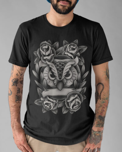 Owl Love Animal Vintage Graphic T-shirt