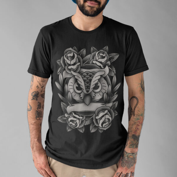 Owl Love Animal Vintage Graphic T-shirt