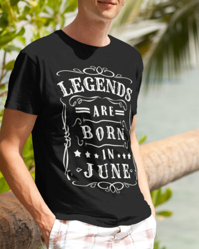 Legends June Typography Graphic T-shirt