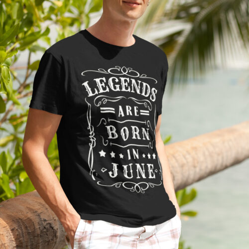 Legends June Typography Graphic T-shirt