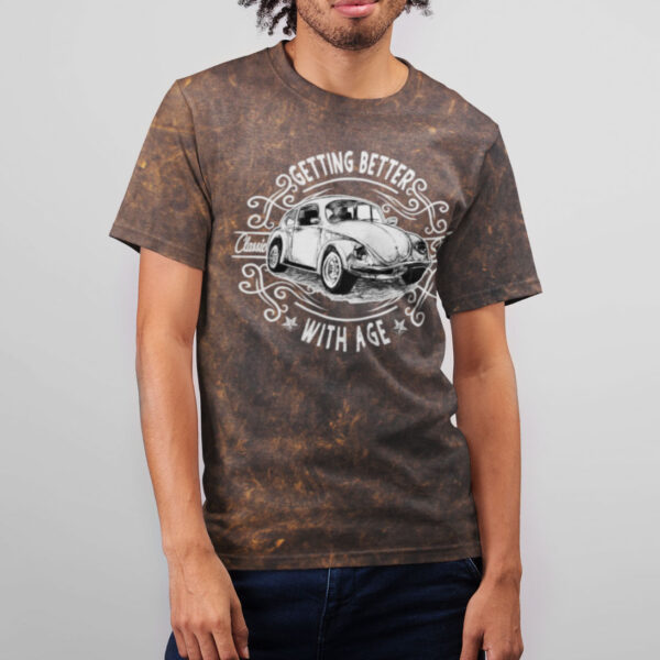 Volkswagen Vintage Car Acid Wash T-shirt - Image 3