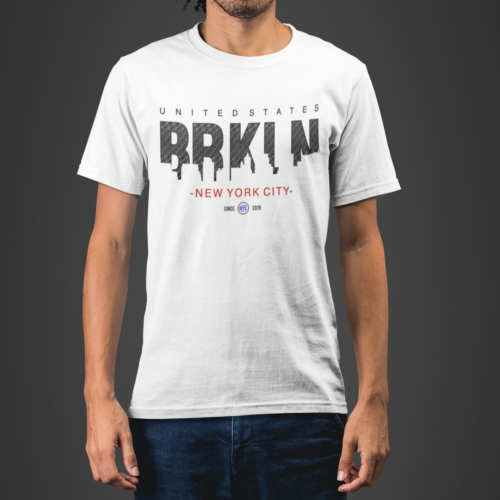 Brooklyn Skyline Typography T-shirt