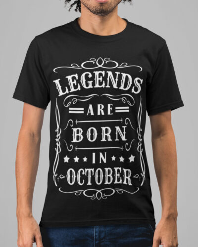 Legends October Typography Graphic T-shirt