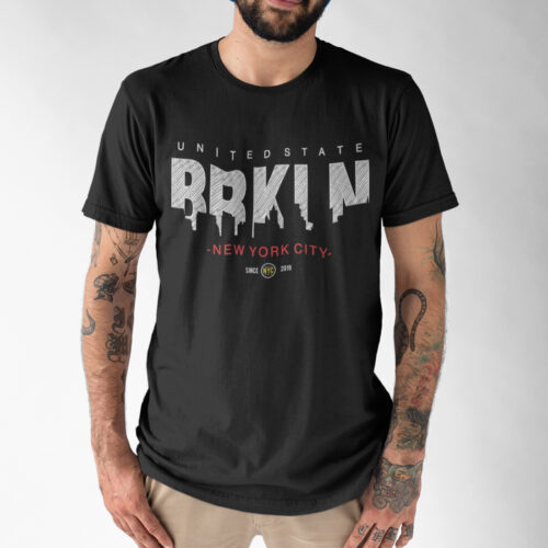 Brooklyn Skyline Typography Graphic T-shirt