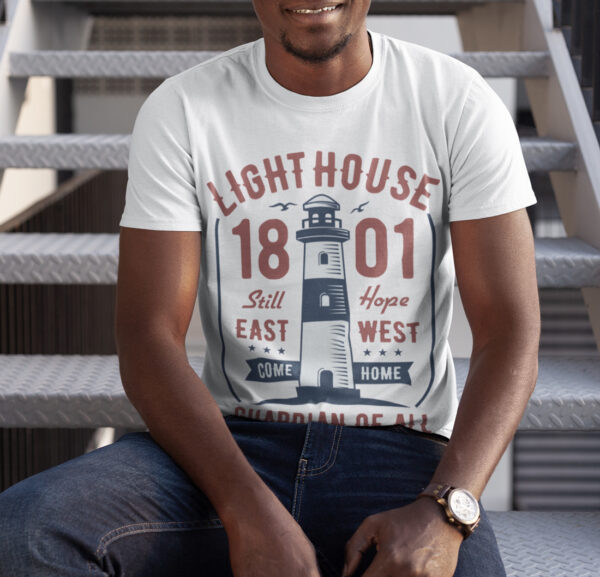 Lighthouse Sea Vintage T-shirt - Image 2