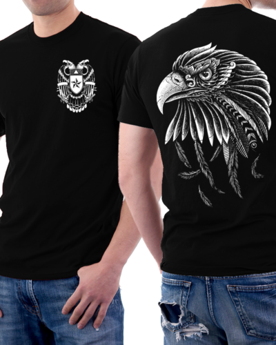 Eagle Vintage Line Art Graphic T-shirt