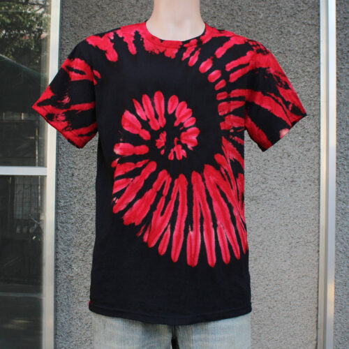 Red Spiral Reverse Tie Dye T-shirt