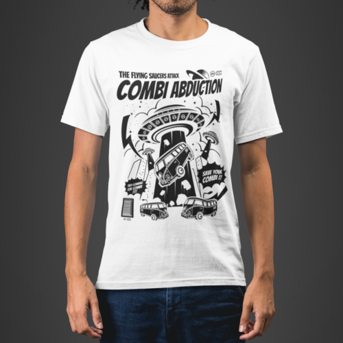 Combi Abduction Vintage Car Space Alien T-shirt