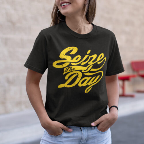 Seize The Day Typography Graphic T-shirt