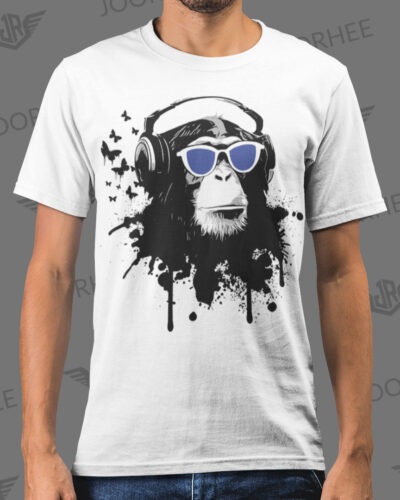 Cool Monkey Animal Music T-shirt