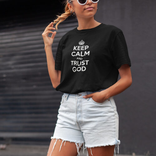 Keep Calm Religious Typography Graphic T-shirt