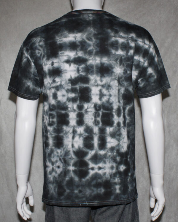 Glitch Black and White Tie Dye T-Shirt - Image 4