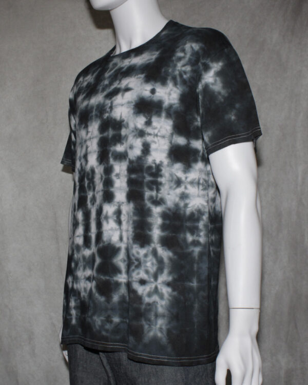 Glitch Black and White Tie Dye T-Shirt - Image 2