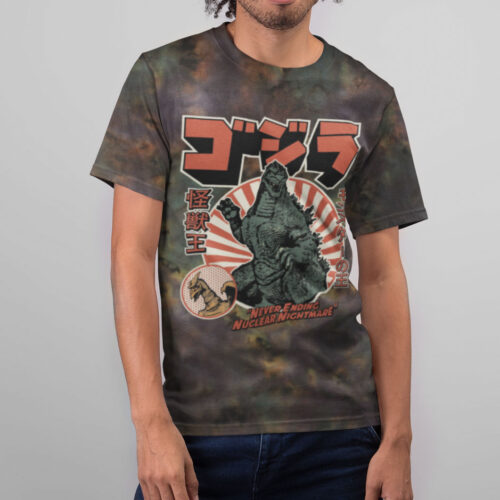 Godzilla Camouflage Tie Dye T-shirt