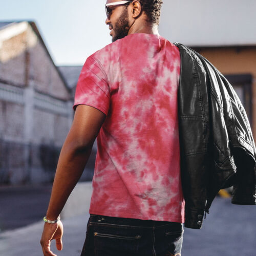 Imagination Rules The World Red Crumple Tie Dye T-shirt
