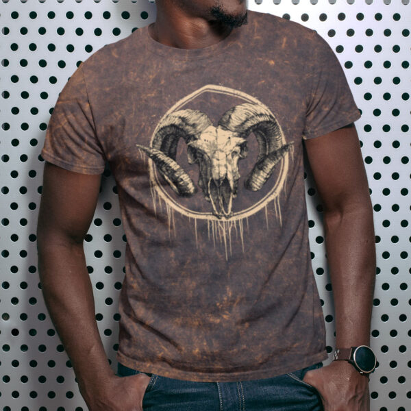 LAMB Skull Acid Wash Tie Dye T-shirt