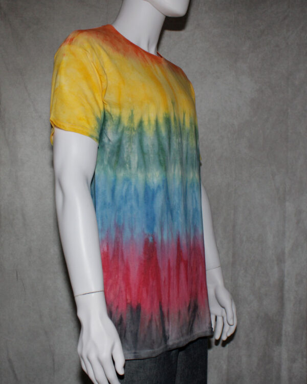 Pastel Rainbow Stripes Tie Dye T Shirt - Image 2