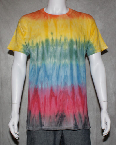 Pastel Rainbow Stripes Tie Dye T Shirt
