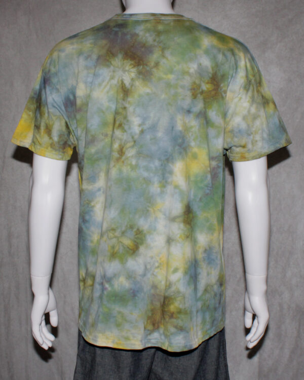 Yellow Green Pastel Crumple Tie Dye T-Shirt - Image 4