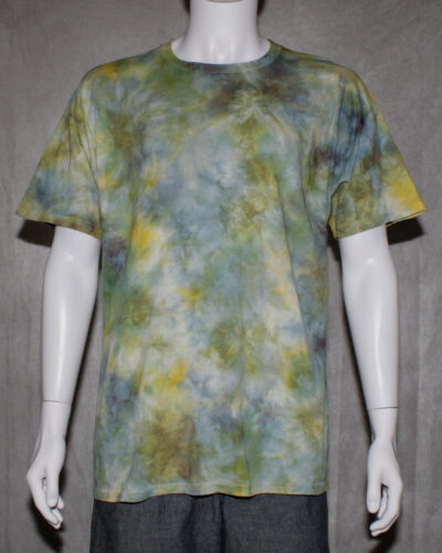 Yellow Green Pastel Crumple Tie Dye T-Shirt