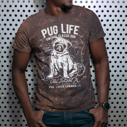 PUG LIFE Acid Wash Tie Dye T-shirt